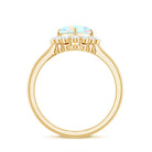 Certified Real Ethiopian Opal Heart Shaped Engagement Ring with Diamond Halo AAA - Rosec Jewels