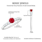 Rosec Jewels-Graduated Style Lab Created Ruby and Diamond Promise Ring