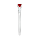 Rosec Jewels-Graduated Style Lab Created Ruby and Diamond Promise Ring