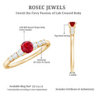 Rosec Jewels-Graduated Style Lab Created Ruby and Diamond Promise Ring