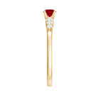 Rosec Jewels-Graduated Style Lab Created Ruby and Diamond Promise Ring