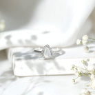 Rosec Jewels-Pear Shaped Moonstone Halo Engagement Ring with Diamond