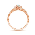 Real Ethiopian Opal Diamond Vintage Looking Engagement Ring with Criss Cross Shank AAA - Rosec Jewels
