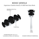 Rosec Jewels-Oval Shaped Black Onyx 5 Stone Anniversary Ring