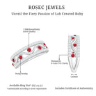 Rosec Jewels-Lab Created Ruby and Diamond Designer Anniversary Band