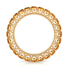 Round Citrine Simple Full Eternity Band Ring AAA - Rosec Jewels
