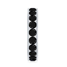 Round Cut Black Onyx Eternity Band in Channel Setting AAA - Rosec Jewels