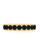 Round Cut Black Onyx Eternity Band in Channel Setting AAA - Rosec Jewels