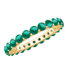 Certified Lab Created Emerald Full Eternity Band Ring AAAA - Rosec Jewels