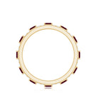 Genuine Baguette Ruby Diamond Eternity Ring for Women AAA - Rosec Jewels