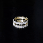 Princess Cut Certified Moissanite Full Eternity Ring D-VS1 - Rosec Jewels