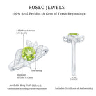 Nature Inspired 2 Carat Peridot Engagement Ring with Diamond AAA - Rosec Jewels
