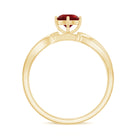 Rosec Jewels-Solitaire Lab Created Ruby Infinity Engagement Ring with Diamonds