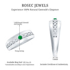 Certified Emerald Vintage Inspired Designer Band Ring AAA - Rosec Jewels