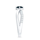 Rosec Jewels-Certified London Blue Topaz Proposal Ring With Diamond