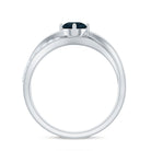 Rosec Jewels-Certified London Blue Topaz Proposal Ring With Diamond