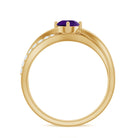 Real Amethyst Diamond Infinity Engagement Ring for Women AAA - Rosec Jewels