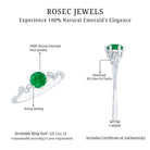 Rosec Jewels-Natural Emerald and Diamond Leaf Promise Ring
