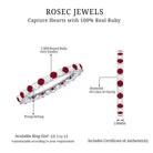 Natural Ruby Diamond Eternity Ring for Anniversary AAA - Rosec Jewels