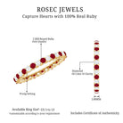 Natural Ruby Diamond Eternity Ring for Anniversary AAA - Rosec Jewels