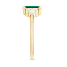 Certified Lab Grown Emerald Diamond Art Deco Engagement Ring AAAA - Rosec Jewels