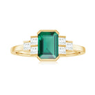Certified Lab Grown Emerald Diamond Art Deco Engagement Ring AAAA - Rosec Jewels