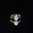 1.25 CT Oval Moissanite Engagement Ring With Certificate D-VS1 - Rosec Jewels