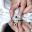 Certified Real 8 mm Garnet Engagement Ring with Diamond Halo AAA - Rosec Jewels