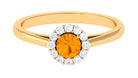 1 CT Fire Opal and Diamond Floating Halo Engagement Ring AAA - Rosec Jewels