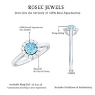Rosec Jewels-1 CT Aquamarine and Diamond Floating Halo Engagement Ring