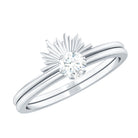 Sparkling Moissanite Solitaire Engagement Ring with Enhancer D-VS1 - Rosec Jewels