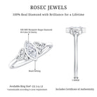 Natural Bezel Set Marquise Diamond Engagement Ring with Celtic Knot Natural - ( HI-SI ) - Rosec Jewels