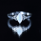 Natural Ethiopian Opal October Birthstone Ring with Celtic Knot AAA - Rosec Jewels