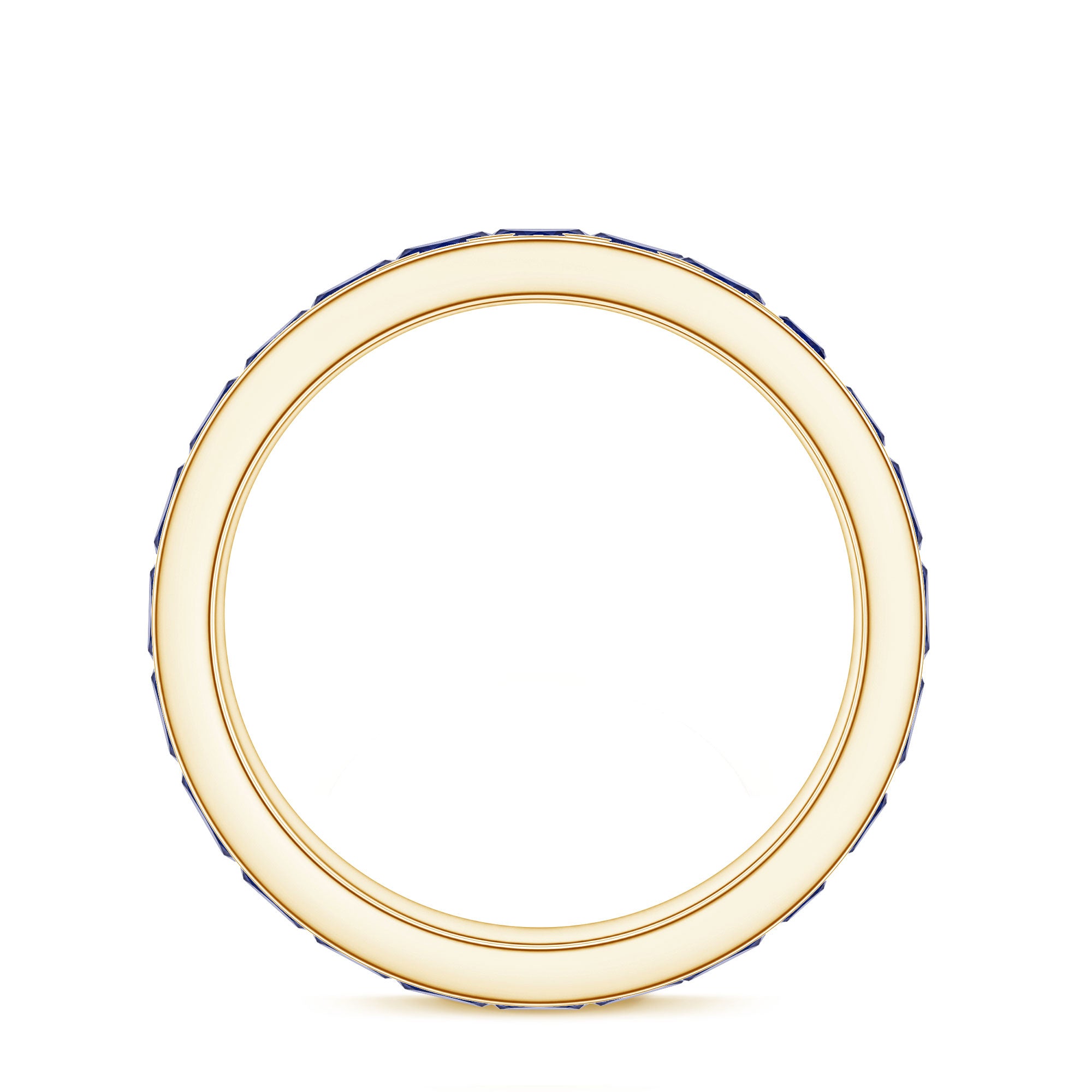 Certified Lab Grown Blue Sapphire Eternity Band Ring in Channel Set AAAA - Rosec Jewels
