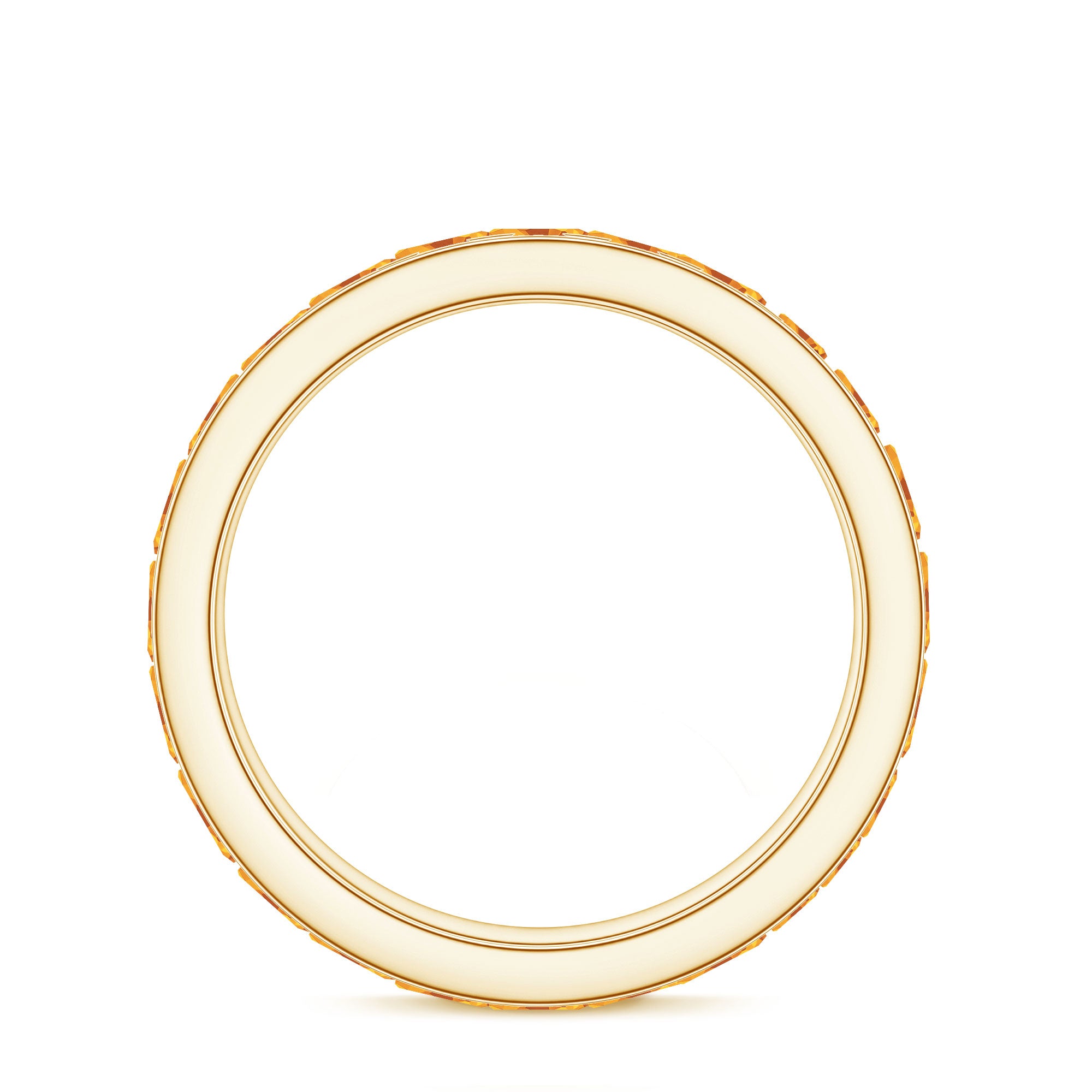 Natural Citrine Channel Set Eternity Ring for Anniversary AAA - Rosec Jewels