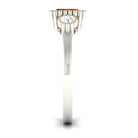 2 CT East West Fire Opal Engagement Ring with Diamond AAA - Rosec Jewels