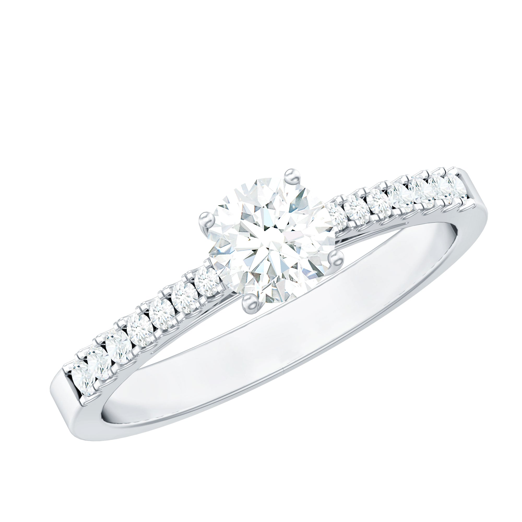 Half Carat Moissanite Engagement Ring