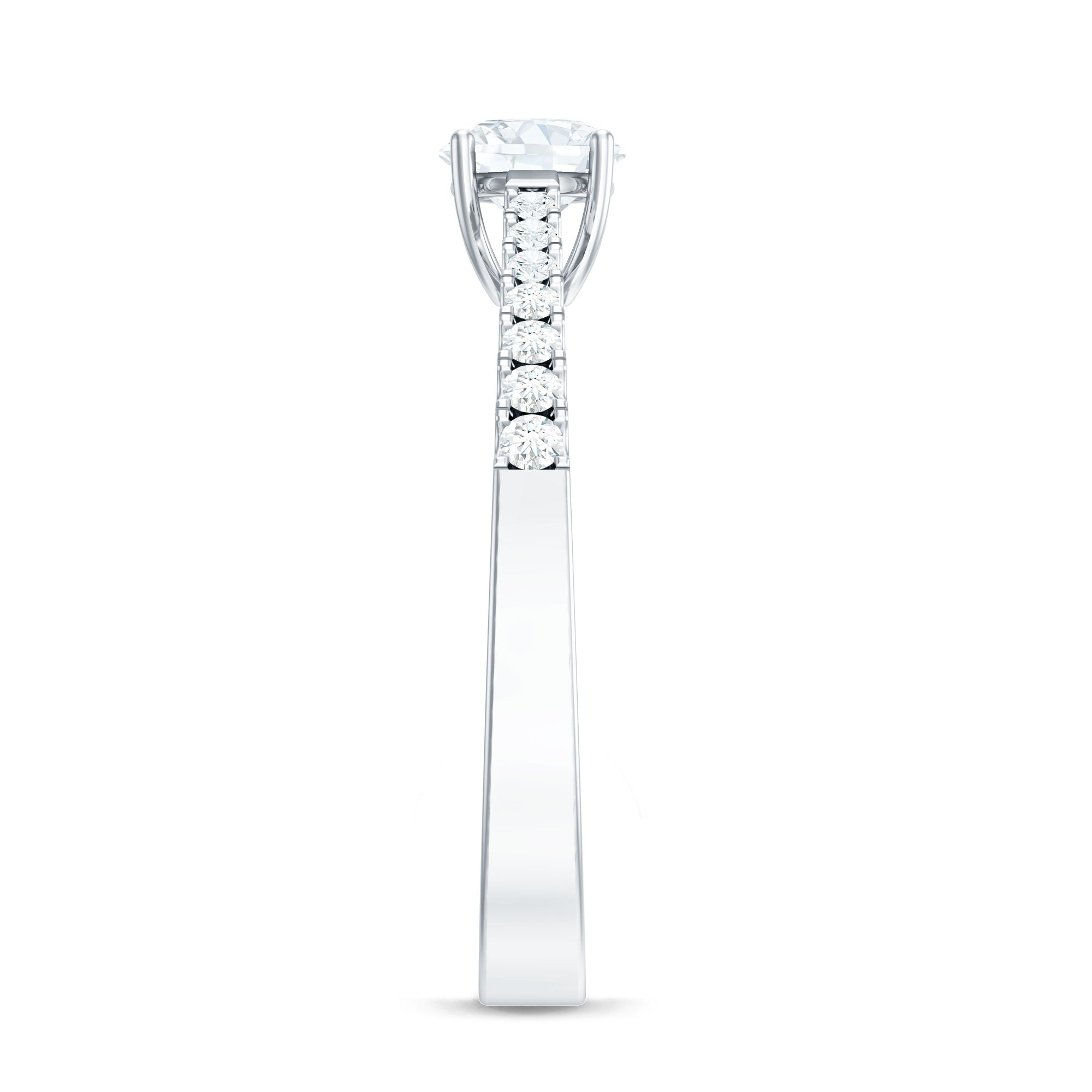 Rosec Jewels-Half Carat Moissanite Engagement Ring