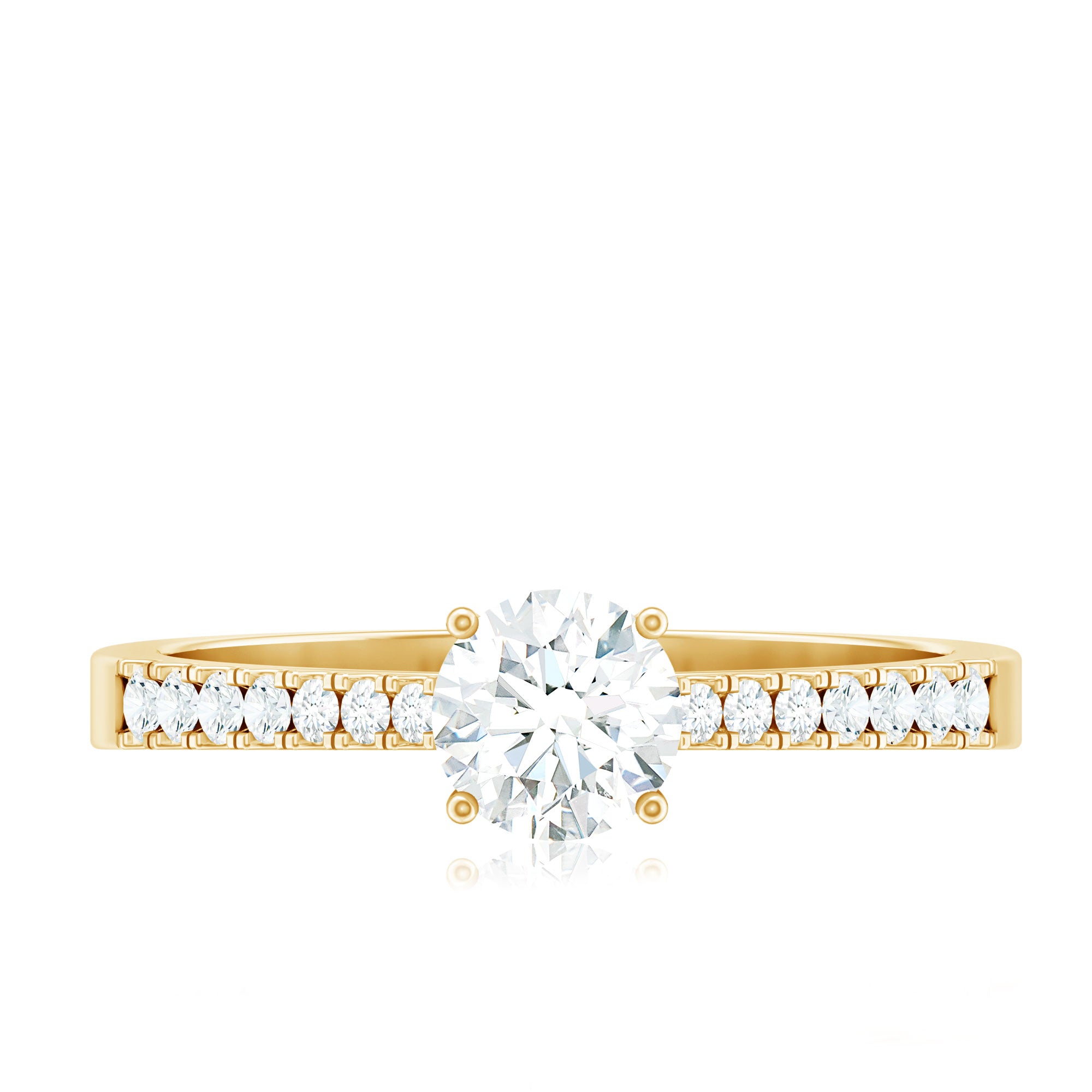 Rosec Jewels-Half Carat Moissanite Engagement Ring
