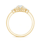 Rosec Jewels-Round Cut Moissanite Halo Engagement Ring with Certificate