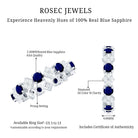 Rosec Jewels-2 CT Natural Blue Sapphire and Diamond Eternity Band Ring