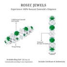 Rosec Jewels-Genuine Emerald and Diamond Eternity Wedding Band