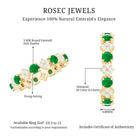 Rosec Jewels-Genuine Emerald and Diamond Eternity Wedding Band