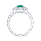 Cushion Cut 8 mm Lab Grown Emerald Diamond Statement Engagement Ring AAAA - Rosec Jewels