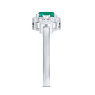 Cushion Cut 8 mm Lab Grown Emerald Diamond Statement Engagement Ring AAAA - Rosec Jewels