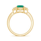 Cushion Cut 8 mm Lab Grown Emerald Diamond Statement Engagement Ring AAAA - Rosec Jewels