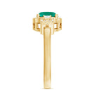 Cushion Cut 8 mm Lab Grown Emerald Diamond Statement Engagement Ring AAAA - Rosec Jewels