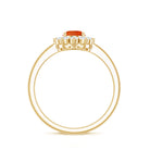 Rosec Jewels-1 CT Princess Diana Inspired Fire Opal and Diamond Engagement Ring