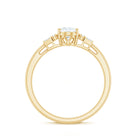 Oval Shaped Moissanite Engagement Ring with Certificate D-VS1 - Rosec Jewels