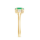 Natural Emerald and Diamond Engagement Ring for Her AAA - Rosec Jewels